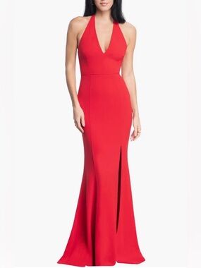 Dress the Population Shiloh Plunge Neck Body-Con Gown in Rouge NWT! size XXL